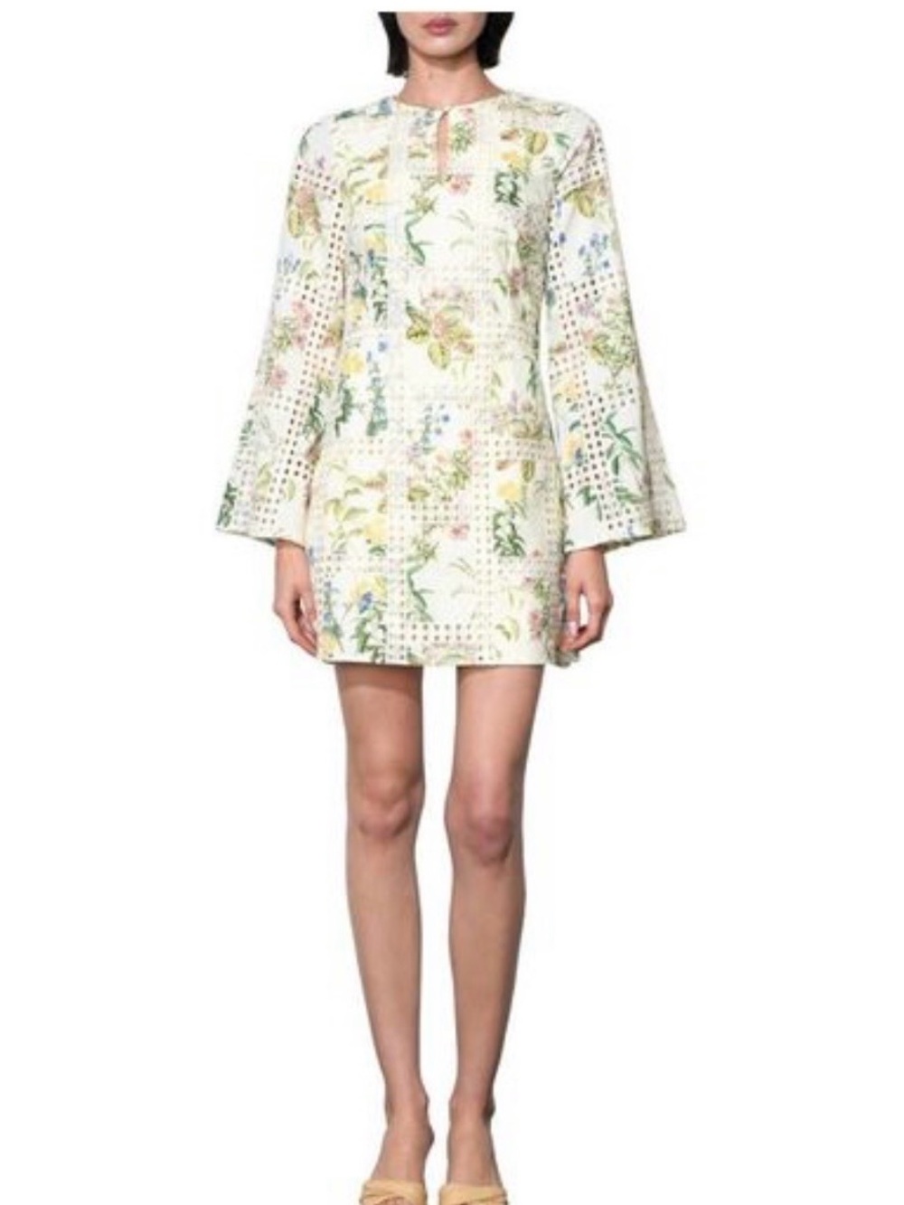 Adelyn Rae Marshall Embroidery Eyelet Mini Dress Size Small S